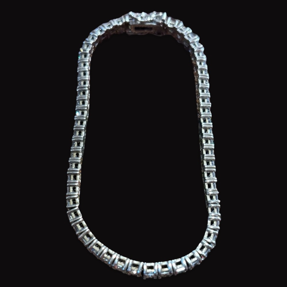 Elegant Silver Tennis Bracelet